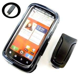New OEM Body Glove Black Snap On Case+Clip Motorola Cliq2 MB611+Free 