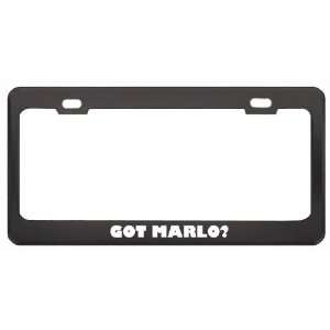 Got Marlo? Girl Name Black Metal License Plate Frame Holder Border Tag