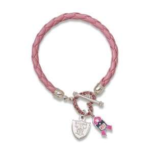   Raiders Breast Cancer Awareness Pink Rope Bracelet