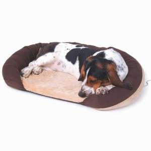 Heated Thermo Bolster Dog Pet Bed SM 25x18 Sage  