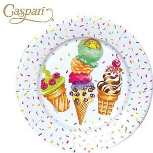com Caspari Paper Plates 9090SP Ice Cream Party Salad Dessert Plates 