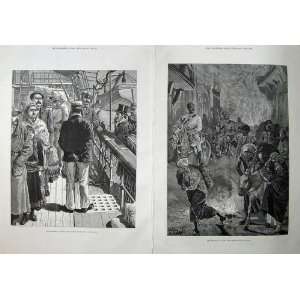   1883 Cholera Egypt Boulak Brindisi Quarantine Fine Art