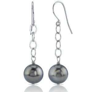  Tahitian Pearl Dangling Tincup Earrings in 14K Gold 