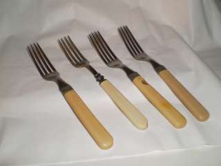 Old Bone Handle Forks Set of 4  