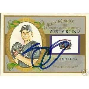  Seth McClung Signed Brewers 2008 Allen and Ginter Card 