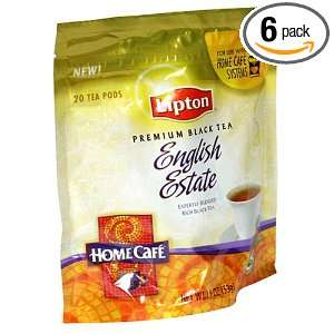 Lipton English Estate Tea Premium Black Tea, Home Cafe Tea Pods, 20 