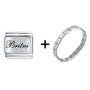   Script Font Name Britni Italian Charm Bracelet Pugster Jewelry