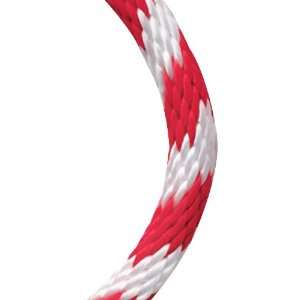   by 140 Feet Poly Solid Braid Rope, Red/White