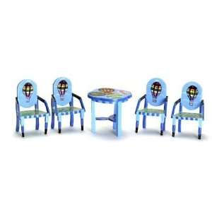   Miniature Handpainted Table & Chair Set   Heads Up 