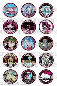 15 PreCut BottleCaps Monster High 1  Images for hairbows jewelry 