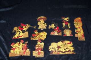 Vtg 1930s Mickey Mouse Silly Symphonies Post Cereal Box Premium Lot 