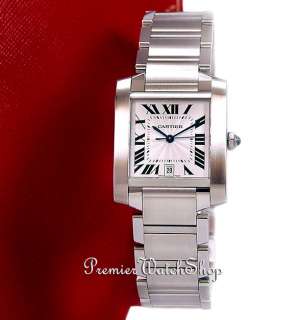 NEW CARTIER TANK FRANCAISE W51002Q3 AUTOMATIC MENS STAINLESS STEEL 