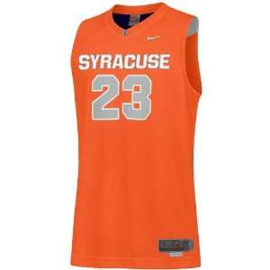 Nike Elite Syracuse Orange #23 Orange Twilled Basketball Jersey 