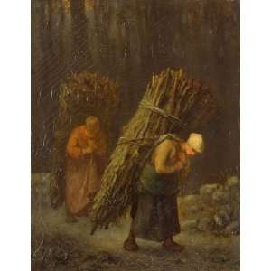   Millet   40 x 52 inches   Peasant Girls with Brushwood