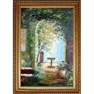   , with Exquisite Dark Gold Wood Frame 