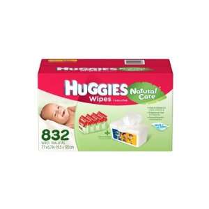  Huggies Natural Care Fragrance free Wipes   832 Ct Baby