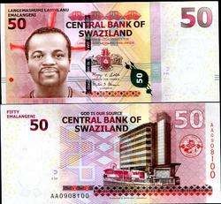 SWAZILAND 50 EMELANGENI 2010 (2011) P NEW UNC  