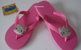 Pink Havaianas Thongs Featuring Hello Kitty Swarovski Crystals HK2 