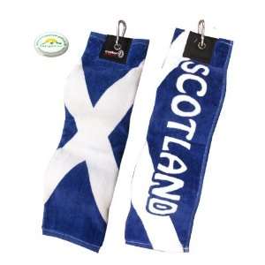  Sherpashaw,Trifold Golf Towel in Scotland Flag with Free 