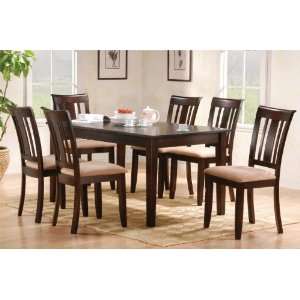   with Solid Top and 6 High Back Fabric Seat Chairs #PD F21167,f11213