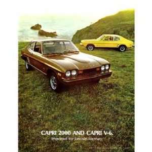  1974 MERCURY CAPRI 2000 V6 Sales Brochure Book Automotive