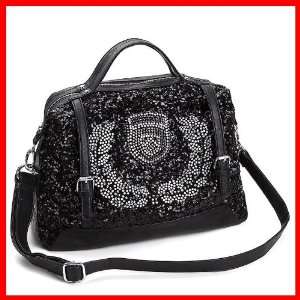   Paillette Bling Purse Messenger Bag Handbags Black 170396 Everything