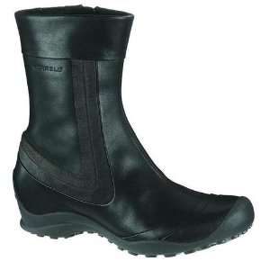 Merrell Eden Mid Boot Black Leather Womens Shoe 