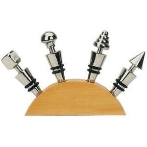  Pampered Grape Stainless Steel Wine Stopper Set Kitchen 