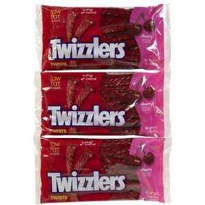  Twizzlers Cherry Twists Bag, 16 oz, 3 ct (Quantity of 2 