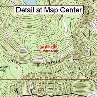 USGS Topographic Quadrangle Map   Bull Run Lake, Oregon (Folded 