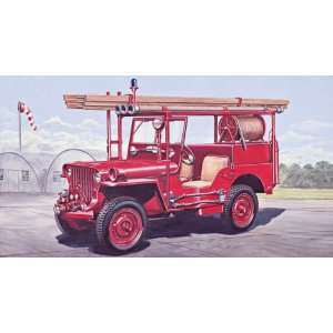  Italeri 1/24 1940/50s Willys Jeep Fire/Rescue Vehicle Kit 