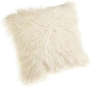Brentwood 18 Inch Mongolian Faux Fur Pillow White 047218071620  