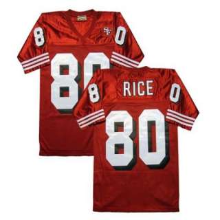 Jerry Rice #80 San Francisco 49ers Throwback Red Sewn Mens Size Jersey 