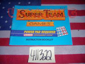 NES Nintendo SUPER TEAM GAMES   MANUAL ONLY   GOOD CONDITION  