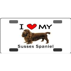  I Love My Sussex Spaniel Vanity License Plate Everything 