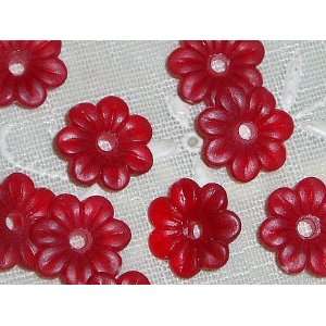  Vintage Pomegranate Zinnia Flower Lucite Beads Arts 