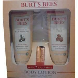  Burts Bees Body Lotion 12 Oz 2 Pack Plus Bonus 2 Lip Blams 