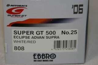 43 EBBRO Toyota #25 Eclipse Advan Supra Super GT 808  