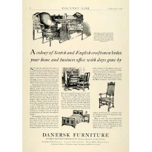   Danforth Danersk Office Business Home Furniture   Original Print Ad