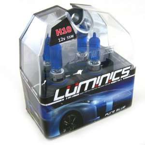  Luminics Pure Blue H10 / 9145 Car Headlight Bulb 6000K and 