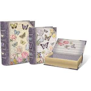  Punch Studio Butterfly Dance Set of 3 Nested Book Boxes 
