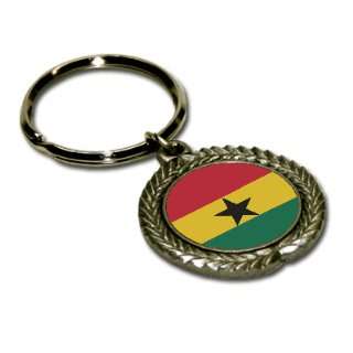  Ghana Flag Pewter Key Chain