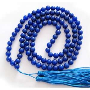  8mm 108 Dark Blue Stone Beads Buddhist Prayer Rosary Mala 