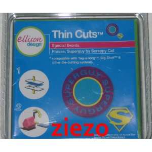   Ellison/Sizzix Thin Cuts Phrase, Superguy Die Arts, Crafts & Sewing