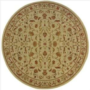  Magneto Cream Floral Traditional Round Rug Size 78 