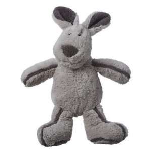 Multipet Borderline Plush Super Soft Squeaky Dog Toy   Rabbit   Gray 