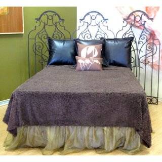   Soft Faux Fur Shag Bedspread Bedcover Bedding Chocolate Brown King