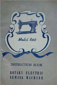 Rotary R 40 Sewing Machine Instruction Manual CD  