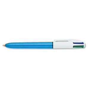  BIC 4 Ink Color Retractable Pen,Blue Ink, Black Ink, Red Ink, Green 
