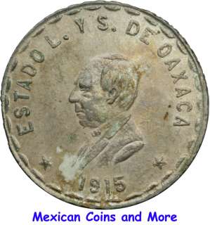 Mexico Revolution Peso Oaxaca 1915 UNC. Scarce, GB 345  